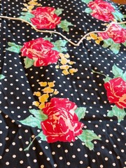 Vintage 80s Rockmount Short sleeve Western Pearl Snap Poka Dot Rose USA XS/S