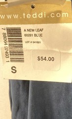 Teddi Women’s Vintage Y2K Blue Side Button Sleeveless Maxi Dress Sz S NWT