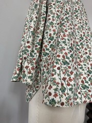 Mid Century Handcrafted Floral Cotton Smock Top Artist Workwear Folk Prairie OS