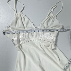 Vintage I Do Union Made Nylon Peignoir Set Ivory Robe Nightgown Bridal Boudoir M