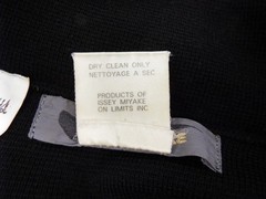 Vintage 1980s Issey Miyake Black Wool Tunic Sweater Top MEDIUM Brush Label Japan