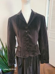 RARE vtg 1984 Ralph Lauren Chocolate Brown 100% Cotton Equastrian Blazer