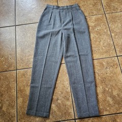 Vintage Honors Trousers Salt Pepper 80s 90s Misses Classic Darted Work Wear