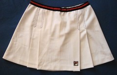 Vintage 80’s FILA WHITE LINE TENNIS SKIRT woman size 46-M Made in Italy RARE
