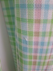 Vintage 70s Women’s Plaid Green Blue Pink White Polyester Leisure Suit