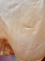 Vintage 1940s 1950s Satin Flare Pants Lace Trim Lingerie Bow USA