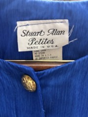 Vintage Blue and Magenta Jumpsuit. Stuart Alan Petites. Size 16