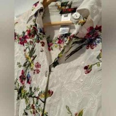 Vintage Christian Lacroix Made in France Size 42 Floral Button Down Shirt