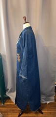 Vintage 80s/90s Southwestern Glam Denim Maxi Duster Dress