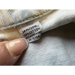 VTG! :LA Gear” Lt Wash Denim Jacket Chenille Patch Cropped Womens SZ S 90s RARE!