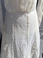 Vtg 70’s Country Elegance California Size 10 Wedding Dress Ivory Lace