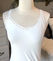 Vanity Fair White Lace Nylon Camo Womens Medium