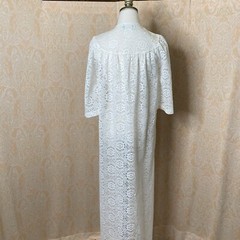 Vintage Action Scene By Rose Marie Reid White Lace House Dress Cover Up