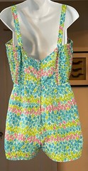 Vintage 1950s 60s Swimsuit Playsuit TULIP PATTERN by Gabar PINUP STYLE