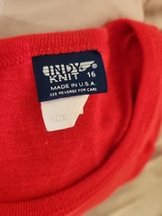 vintage indy knit red 80’s size 16 youth ? 80’s women’s 1980’s