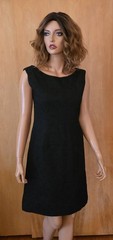 WOMEN’S VINTAGE 50’S/60’S BLACK TEXTURED DRESS SUIT ~ Refer To Measurements