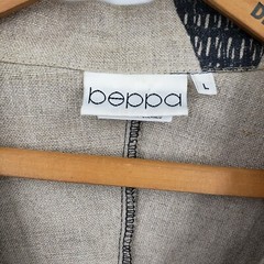 Beppa Topper Jacket Womens Large Linen Oversized Top Art to Wear