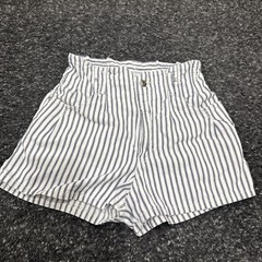Vintage 90s Unionbay Blue White Striped Denim Shorts High Waisted Streetwear 5/6