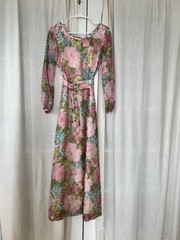 Vintage 1960’s Toni Todd Maxi Floral Dress Sz Small Excellent Condition Spring