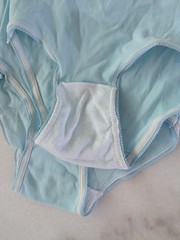 3 x NWOT vtg 100% nylon knit high waist briefs panties baby blue by TERI Lot