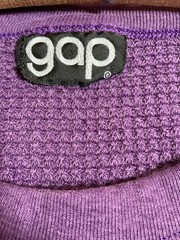 70s Gap Waffle-Knit Thermal Henley Classic Vintage Purple Honeycomb Stretchy