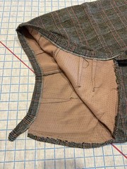 Vintage 1950s Nylon Wool Pants Women’s Tailored High Waist Glen Check Plaid