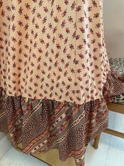 1970’s Vintage Jody Of California Hippie Boho Prairie Print Maxi Sun Dress Sz 9