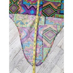 Vintage 80s 90s Miss Kitty Southwestern Aztec Print Tie Up Vest Top Western Sz M