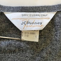 Vintage 1970s JCPenney Fashions Gray Sleeveless Midi Wide-Leg Jumpsuit Size XS/S