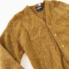 VTG 1960s Wool Mohair Fuzzy Cardigan Kurt Cobain Grunge Sweater Sz Small