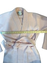 Mollie Parnis 70’s Long Baby Pink Lamb Wool and Rabbit Hair Belted Robe Rare