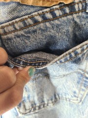 Vintage Levi’s Jeans, Acid Wash, High Waisted, made in USA, tiny, 24″ button fly