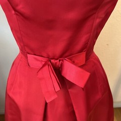 Vintage Ceil Chapman Dress 50s Red Spaghetti Straps Rare 🍒🍒 Bow