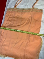 Vtg 1920’s Step-Ins Coral Silk w Ecru Lace Details Medium / Large Trousseau Xmas