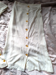 Vintage 1940s Silky Rayon Playsuit Skirt Romper Set Old Hollywood Sportswear