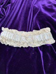 Antique Edwardian Wedding Garter Pale Blue