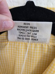 K-mart Vintage 70s Womens Yellow Button Up Dead Stock