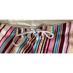 Vintage 1970’s Girl Star Striped Shorts Front White Tie Made In Brazil Size 3 Pi