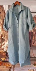 Blue Velvet vintage Style Anthropologie Distressed boho t-shirt Tunic Top Xl Nw