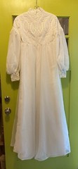Vtg Wedding Dress Alfred Angelo Original by Edythe Vincent Floral 70s Size 10