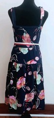 VTG Dash-About Fit And Flare Dress Day House Swing Rockabilly Tropical 1970s M