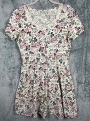 Vintage Dress Size 7/8 Crochet Trim Country Romance Floral Cottagecore Prairie
