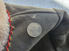 Vintage Shearling Coat Hippie Embroidered Sheepskin Suede Penny Lane Boho S XS