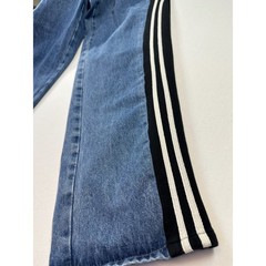 Anthropologie Dot & Lu Le Mans Wide Leg Jeans Sz 29 (30/31) Retro Track Denim