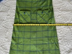VTG 60’s Francesca For Damon Italy Green Blue Dress S/M Long sleeve MOD GoGo MCM