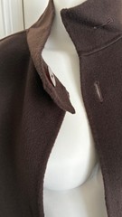 Max Studio Brown Wool Cape 1990s Unused
