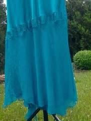 Vintage turquoise dress made of natural silk Monsoon, UK14