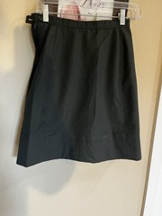 Vintage Dark Green Military Skirt Poly/Wool Size 10R Waist 24” Length 19.5”