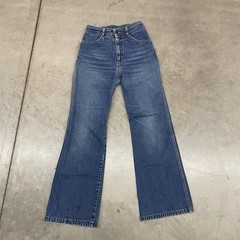 VTG 1970s Chemin De Fer Embroidered Talon Zip Denim Jeans