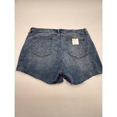 NWT Vigoss Marley Distressed Denim Cutoff Shorts Plus Size 20W Raw Hem Stretch